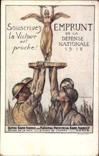 Künstler Ak Frankreich, Propaganda, Soldaten, Plastik