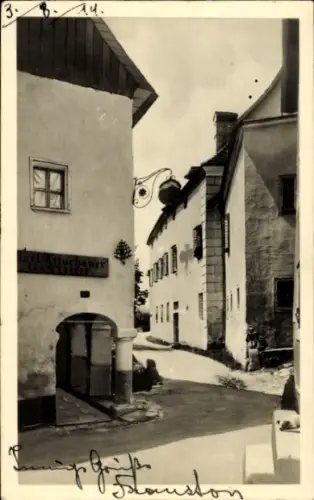 Ak Waldhausen im Strudengau Oberösterreich, Straßenpartie