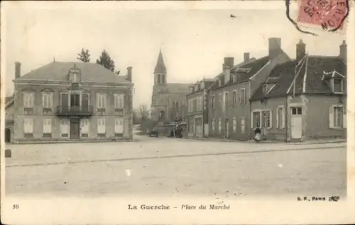 Ak La Guerche Cher, Place du Marche