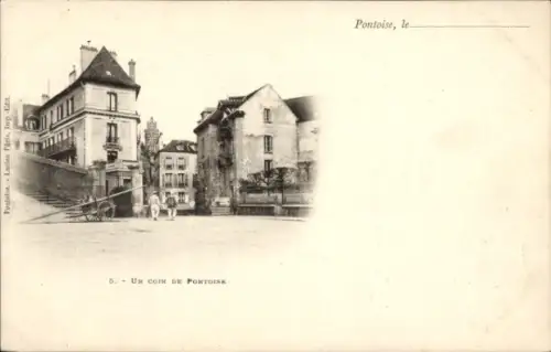 Ak Pontoise Val d'Oise, Un Coin de la ville