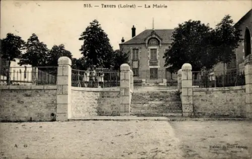 Ak Tavers Loiret, La Mairie
