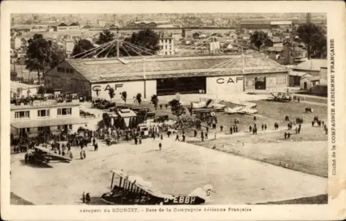 Ak Le Bourget Seine Saint Denis, Stützpunkt der Compagnie Aerienne Francaise, Flughafen, Flugzeuge