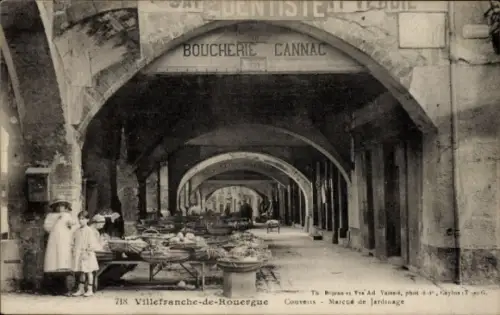 CPA Villefranche de Rouergue Aveyron, Marché de Jardinage