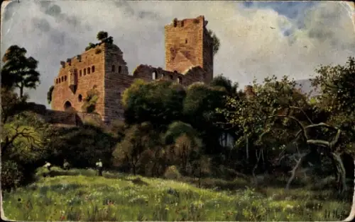 Künstler Ak Hoffmann, H., Barr Bas Rhin, Burg Landsberg