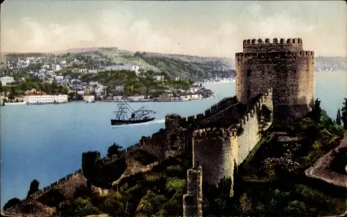 CPA Constantinople Istanbul Turquie, Rumeli Hisarı, Chateaux d'Europe