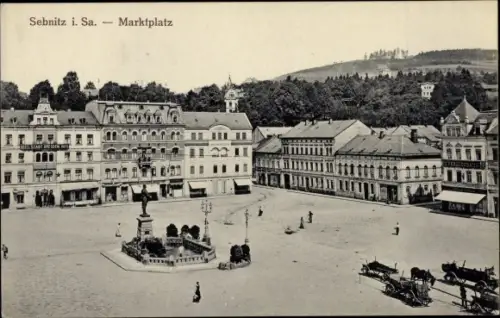 Ak Sebnitz in Sachsen, schöne Detailansicht