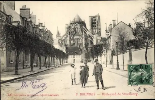 Ak Bourges Cher, Boulevard de Strasbourg
