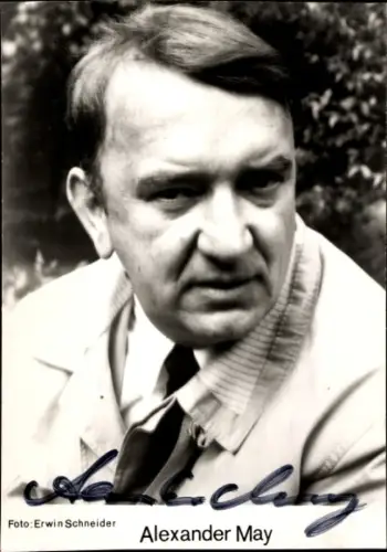 Ak Schauspieler Alexander May, Portrait, Widmung, Autogramm