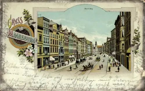 Litho Magdeburg an der Elbe, Breite Weg