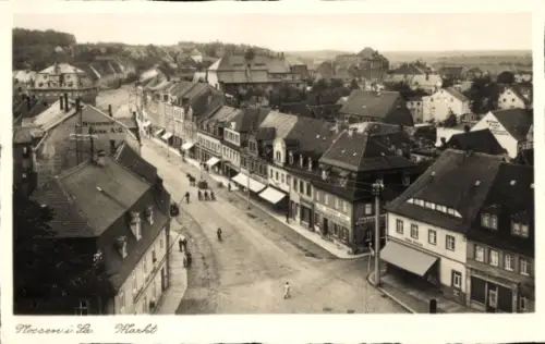 Ak Nossen in Sachsen, Markt, Ortsübersicht