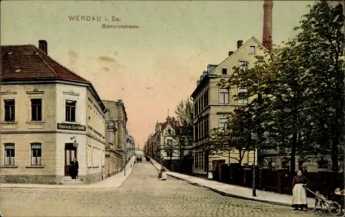 Ak Werdau in Sachsen, WERDAU i. Sa., Bismarckstrasse