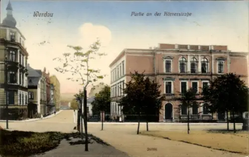 Ak Werdau in Sachsen, an der Körnerstraße