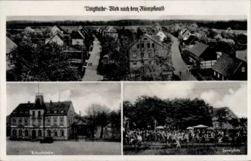 Ak Voigtlaide Glauchau in Sachsen, Voigtlaide Blick nach dem Rümpfwald, Erbschänke, Spielplatz