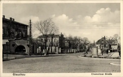Ak Glauchau an der Zwickauer Mulde in Sachsen, Chemnitzer Straße, Blumenhalle, Inh. Ernst Schmidt