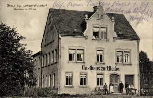 Ak Langenchursdorf Callenberg in Sachsen,  Gasthaus zur Bleibe