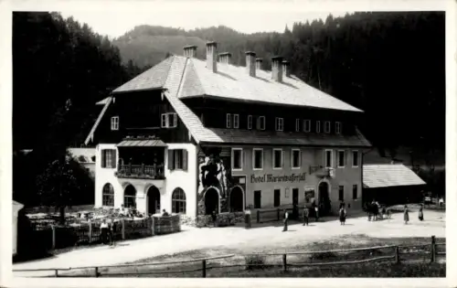 Ak Grünau Steiermark, Gasthof Marienwasserfall, 1928