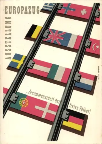 Ak Ausstellung Europazug, Zusammenarbeit der freien Völker, Wien