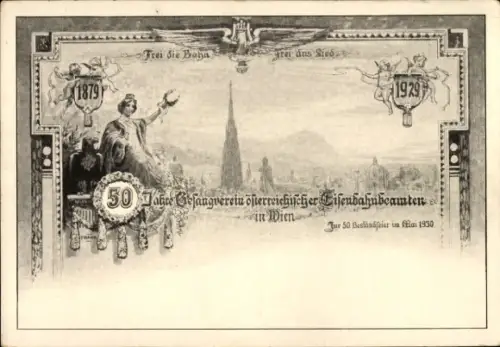 Künstler Ak Wien, 50 Jahre Gesangsverein österreichischer Eisenbahnbeamten 1930