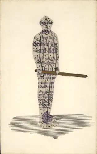 Ak Collage aus Lebensmittelkarten, Mehl, Ritter mit Schwert