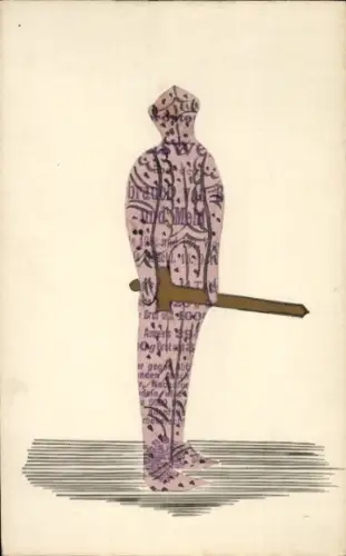 Ak Collage aus Lebensmittelkarten, Brot und Mehl, Ritter mit Schwert