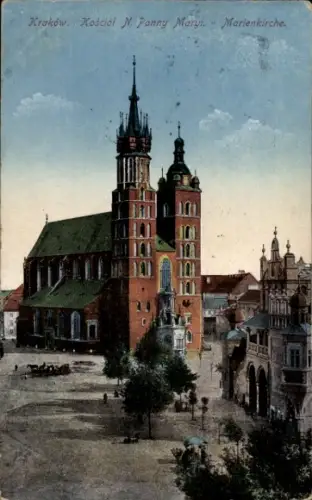 Ak Kraków Krakau Polen, Marienkirche
