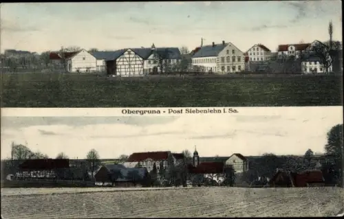 Ak Obergruna Groschirma in Sachsen, Panorama