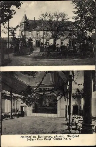 Ak Reinsberg im Kreis Mittelsachsen, Gasthof zu Reinsberg, Innenansicht