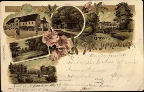 Litho Jänkendorf Waldhufen Oberlausitz, Park Jänkendorf, Brauerei