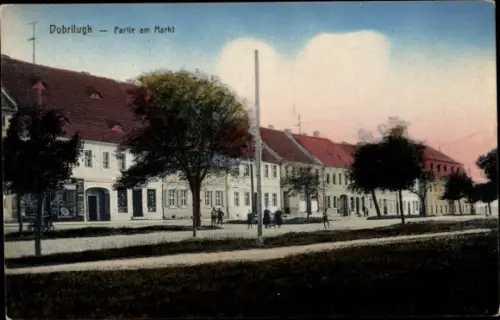 Ak Dobrilugk Doberlug Kirchhain in Brandenburg, Partie am Markt