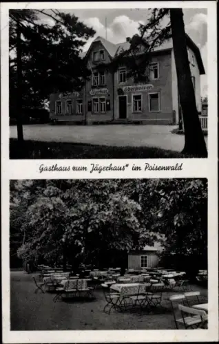 Ak Obernaundorf Rabenau Erzgebirge, Poisenwald, Gasthaus zum Jägerhaus