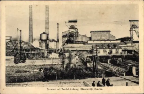 Ak Hoensbroek Heerlen Limburg Niederlande, Staatsmijn Emma