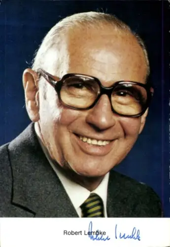 Ak Moderator Robert Lembke, Portrait, Autogramm