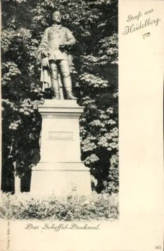 Ak Heidelberg am Neckar, Scheffel-Denkmal