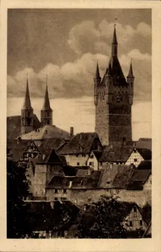 Ak Bad Wimpfen am Neckar, Turm, Fachwerkhäuser