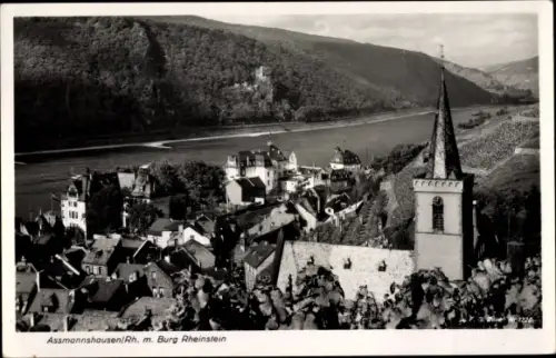 Ak Assmannshausen Rüdesheim am Rhein, Burg Rheinstein