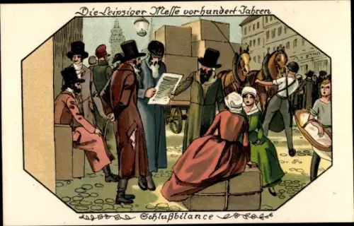 Judaika Litho Leipzig in Sachsen, Die Leipziger Messe vor hundert Jahren, Juden, Schlussbilanz