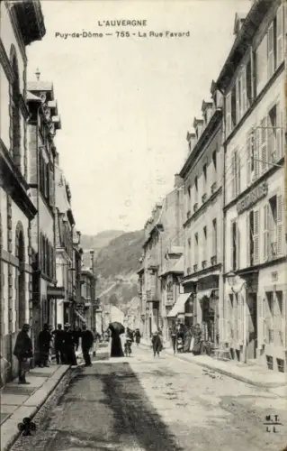 Ak Puy de Dôme Frankreich, La Rue Favard