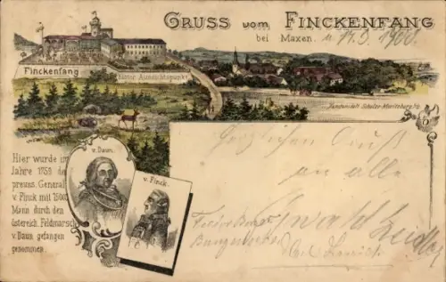 Litho Maxen Müglitztal in Sachsen, Berg Finckenfang