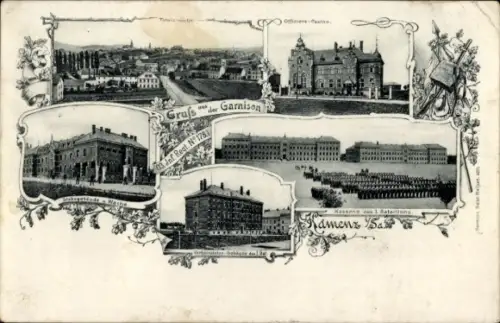 Ak Kamenz im Kreis Bautzen, Garnison, 13. Inf. Regt. No. 178, Kaserne I. Bataillon, Stabsgebäude