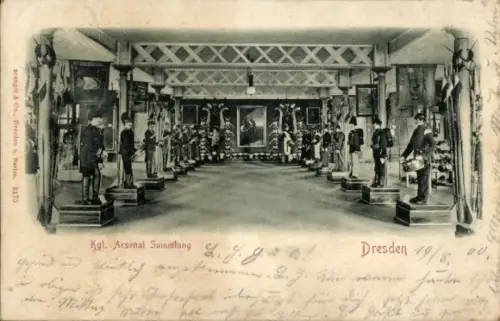 Ak Dresden Altstadt, Kgl. Arsenal Sammlung