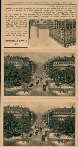 Ak Paris V, Vorderseite zeigt Place Vendôme, luxuriöse Gebäude, Verkehr, r Kontext