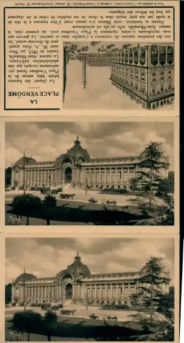 Klapp Ak Paris I Louvre, Place Vendôme, Petit Palais