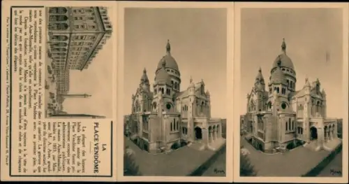 Ak Paris XVIII Montmartre, Place Vendôme, Sakre-Coeur Montmartre,  Gebäude, modische Geschäfte