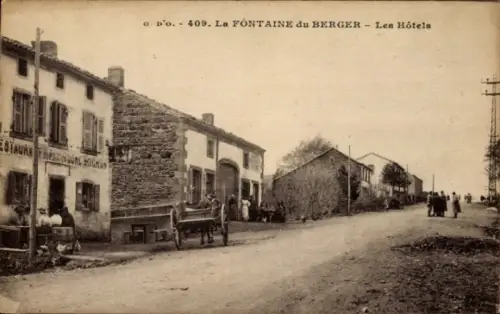 CPA La Fontaine du Berger Orcines Puy de Dôme, Les Hôtels