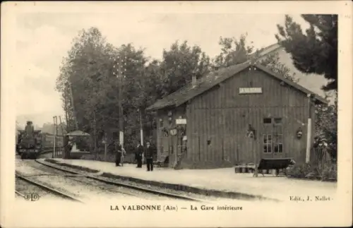 Ak La Valbonne Ain, Bahnhof Gleisseite