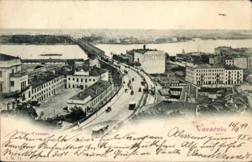 Ak Warszawa Warschau Polen, Fliegeraufnahme