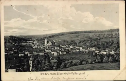 Ak Vallérysthal Troisfontaines Dreibrunnen Lothringen Moselle, Gesamtansicht, Biberkirch Vallerystal