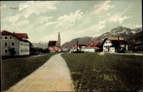 Ak Anger in Oberbayern, Teilansicht