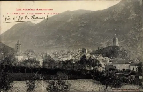 Ak Tarascon Ariège, Vue générale