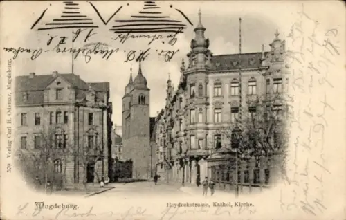 Ak Magdeburg an der Elbe, Heydeckstraße, Katholische Kirche